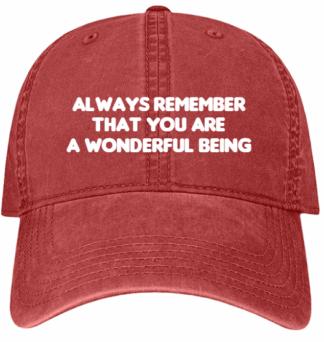 HATS-PRE-ORDER: YOU ARE WONDERFUL-BURGUNDY