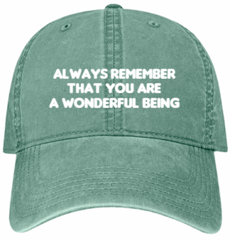 HATS-PRE-ORDER: YOU ARE WONDERFUL-DARK GREEN