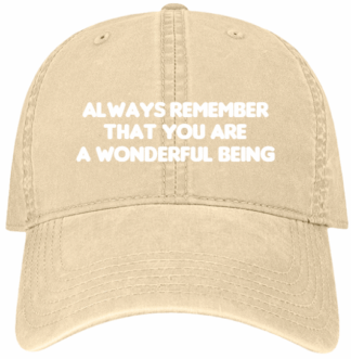 HATS-PRE-ORDER: YOU ARE WONDERFUL-KHAKI