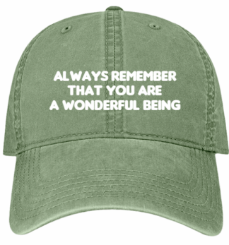 HATS-PRE-ORDER: YOU ARE WONDERFUL-MOSS GREEN