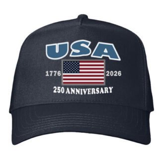 USA 250 -Five-Panel Twill Cap- Navy Blue
